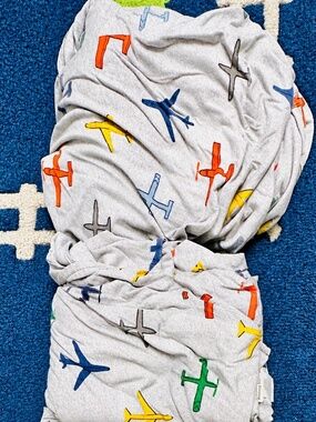 Pottery Barn Kids FULL Airplane Bed Set